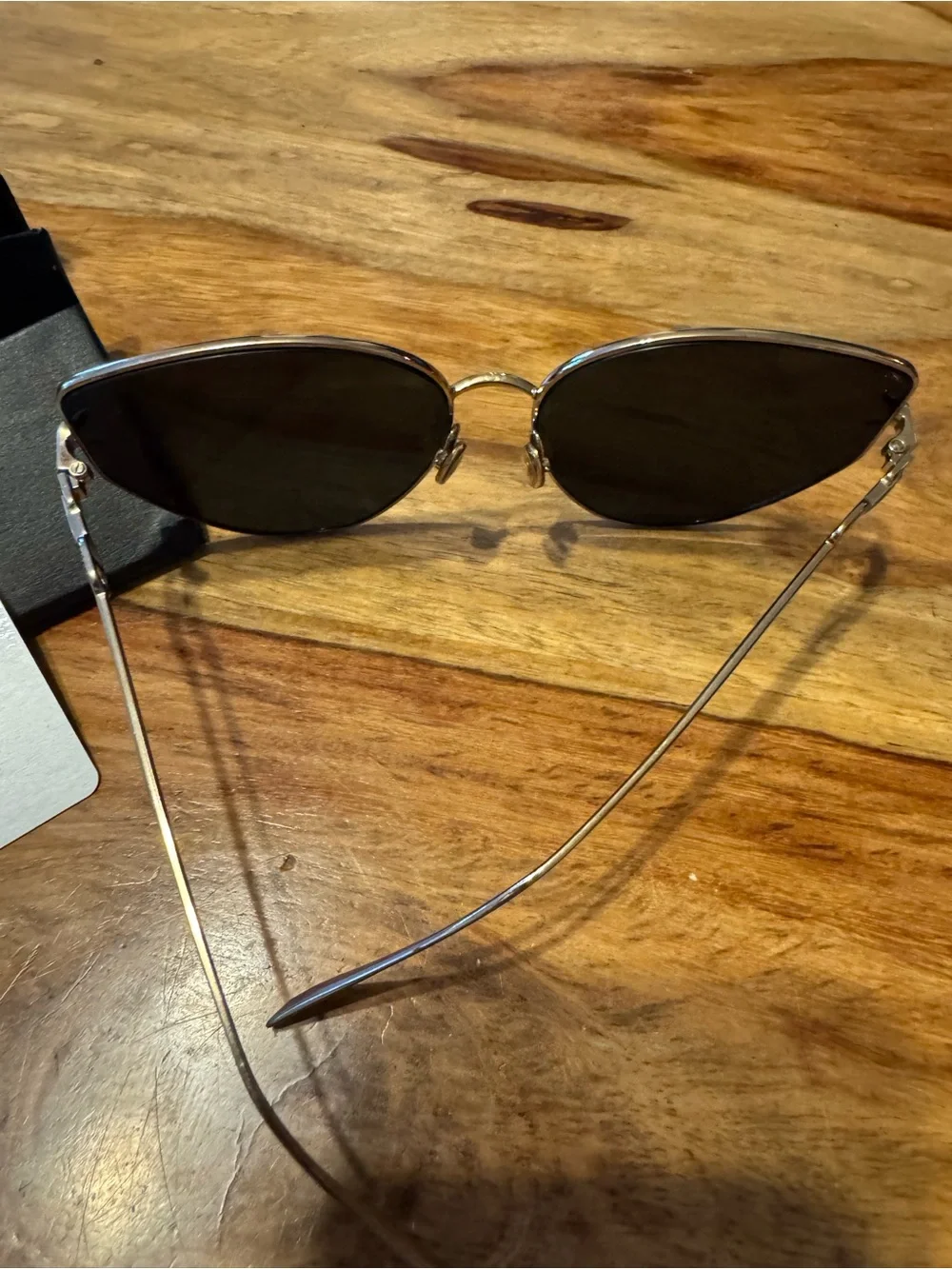 Christian Dior Oval Sunglasses in black and gold ,authentic , never used - Picture 6 of 7